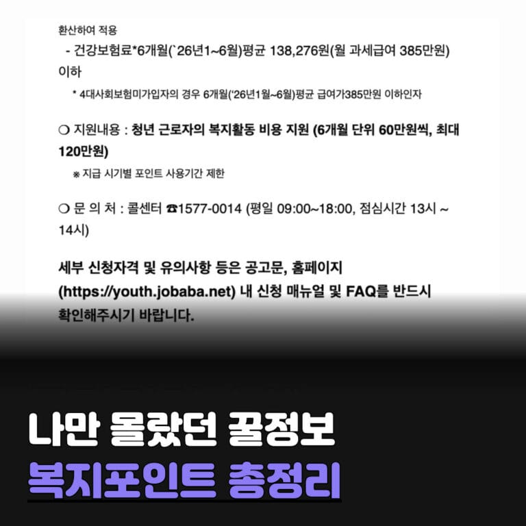 2026 경기 청년 복지포인트 발표 연기 안내와 경기청년몰 사용법 총정리